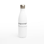 'Plangonologist' Definition White 17oz Stainless Steel Water Bottle - Doll Collector | Simon's Collectibles