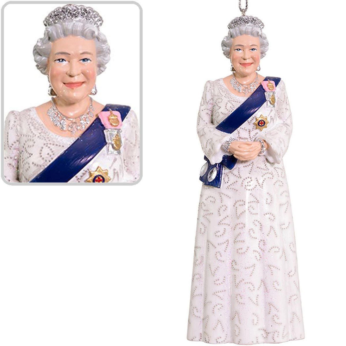 Queen Elizabeth 4 3/4-Inch Resin Ornament by Kurt S. Adler - Simon's Collectibles