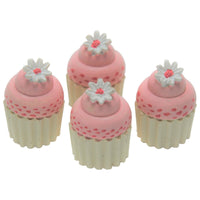 Thumbnail for Set of 4 Mini Daisy Cupcakes, Accessory for 18 Inch Dolls - Simon's Collectibles