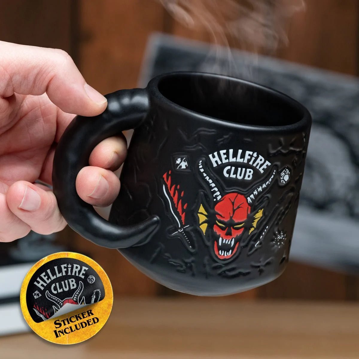 Stranger Things Hellfire Club Demon Embossed 13 oz. Mug - Simon's Collectibles