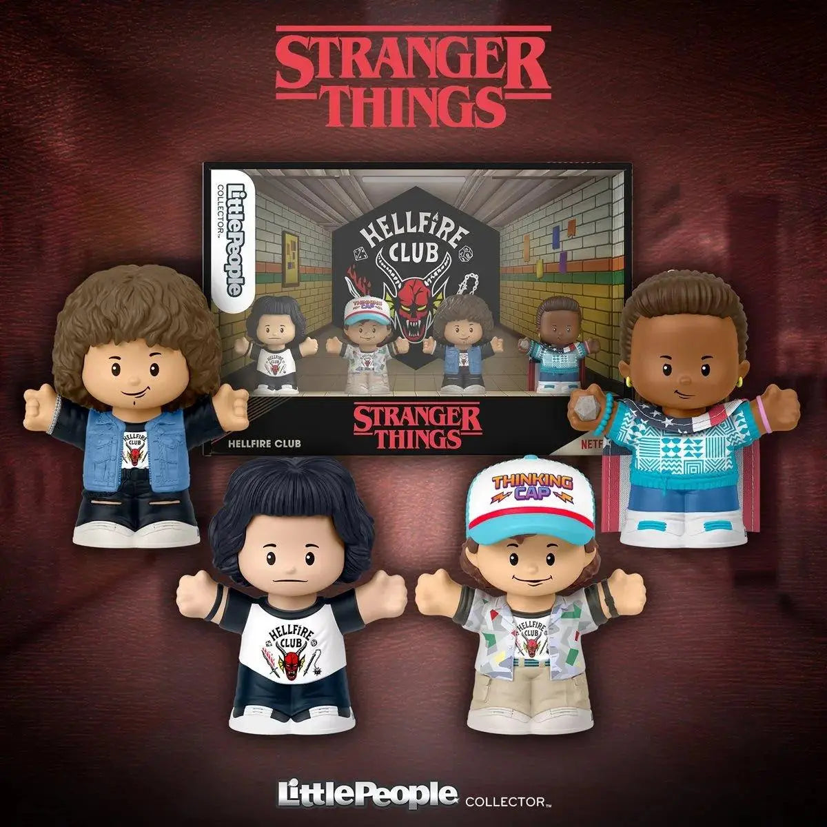 Stranger Things Hellfire Club Never Tell Them The Odds Little People Collector Figure Set - Fan Channel Exclusive | Little People Collector