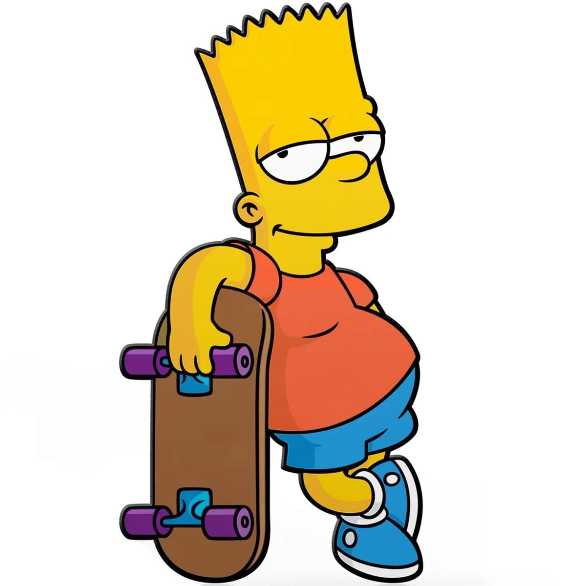 The Simpsons Bart Simpson with Skateboard FiGPiN Classic 3-Inch Pin #870 - Simon's Collectibles