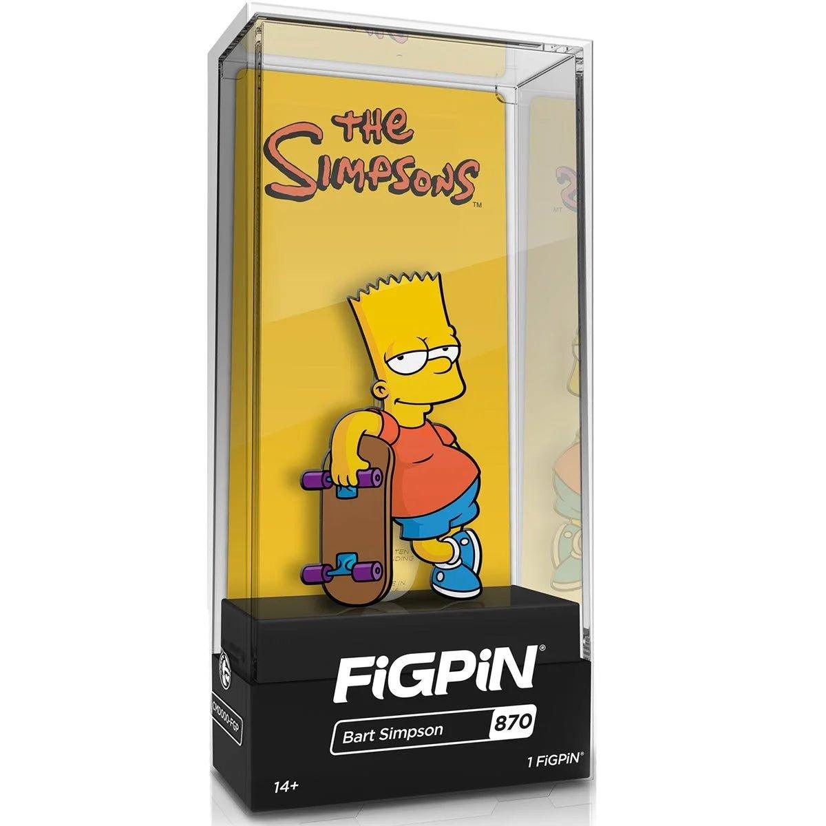 The Simpsons Bart Simpson with Skateboard FiGPiN Classic 3-Inch Pin 