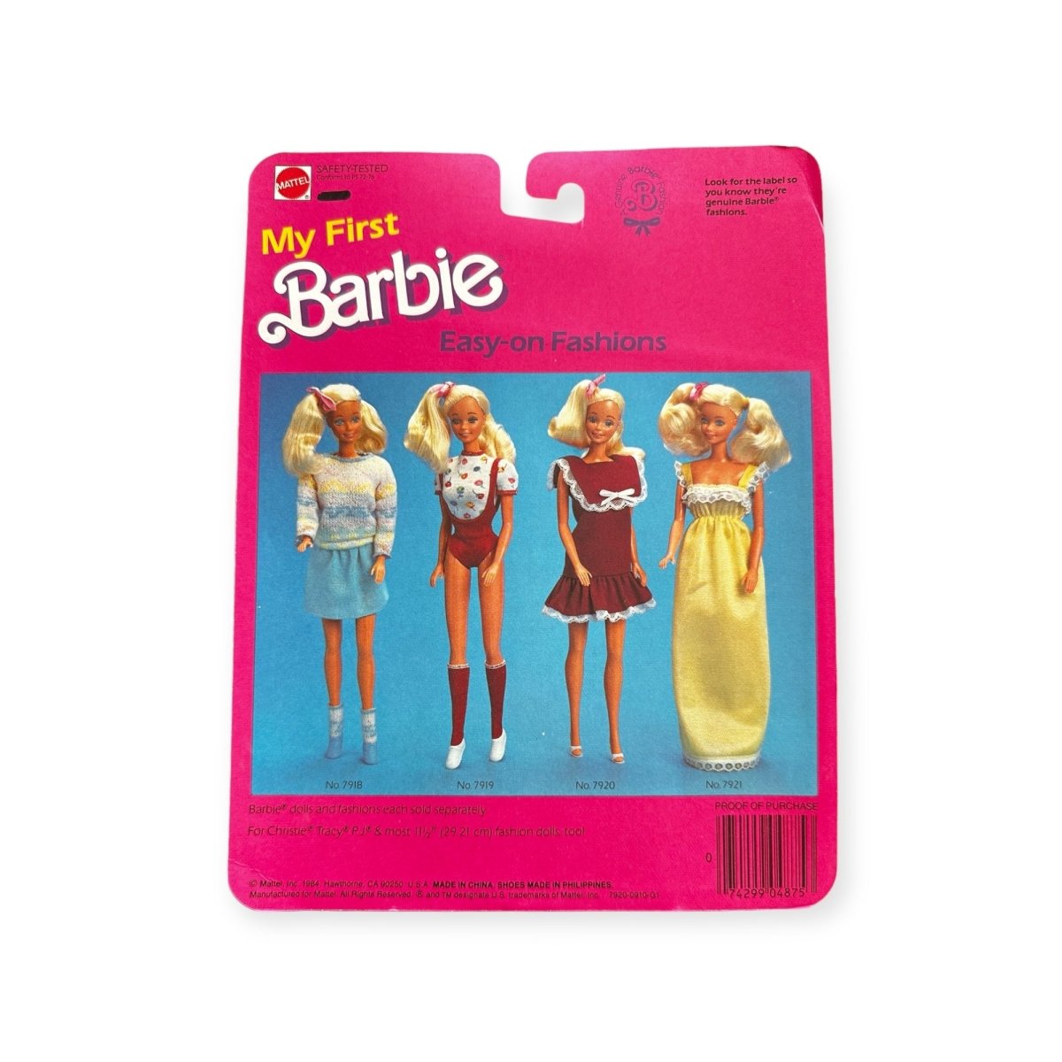 VINTAGE My First Barbie Easy-On Fashions My First Recital Fashion MIP #7920 US Version - Simon's Collectibles